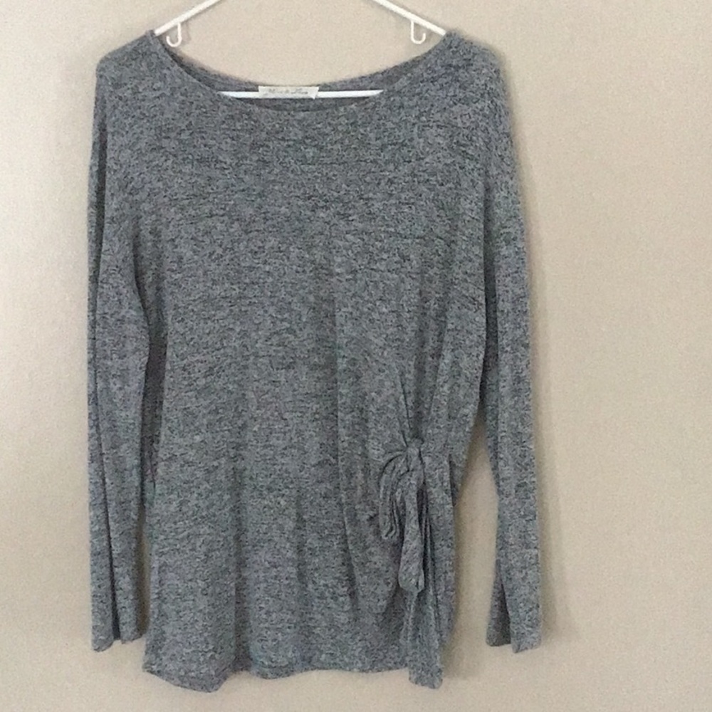 Grey Sweater with Side Tie Size M